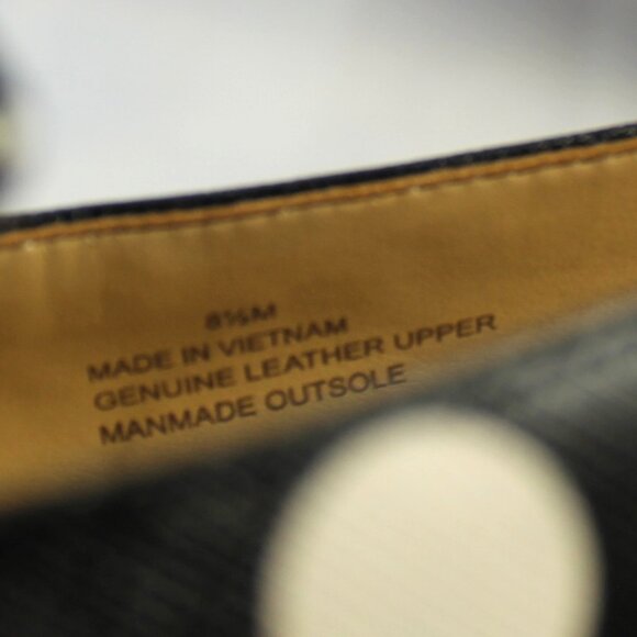 TALBOTS Poppy Slingback Flats Black & White Polka Dots Size 8.5M - Picture 8 of 10